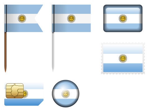 Argentina flag set