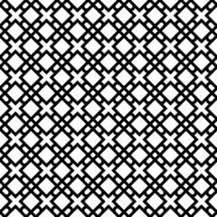 Black and white geometric seamless pattern, abstract background.