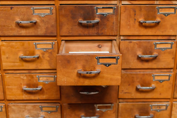 Drawers with blank tags