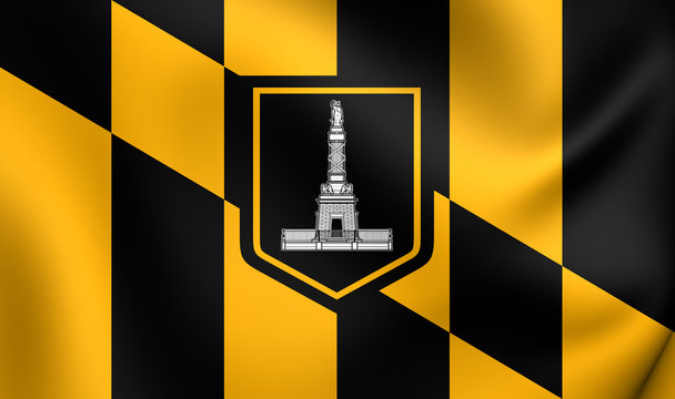 Flag Of Baltimore, USA.