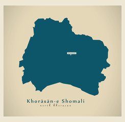 Modern Map - Khorasan-E Shomali IR