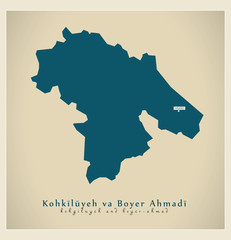 Modern Map - Kohgiluyeh and Boyer Ahmad IR