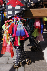 Fototapeta na wymiar 山車祭り、引き手の男と腰の飾り帯