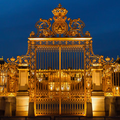 Ile de France, golden gate of Versailles palace