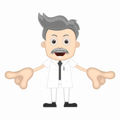 Ben Boy Funny happy scientist cartoon character comic expression