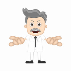 Ben Boy Funny happy scientist cartoon character comic expression