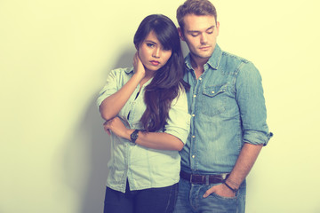 Fototapeta premium Chic Young multiculture Couple