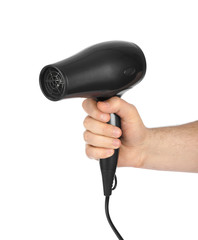 Hair dryer in hand