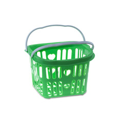 Fototapeta premium Green plastic basket
