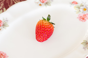 Strawberry on plate