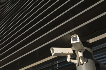 Two security cameras