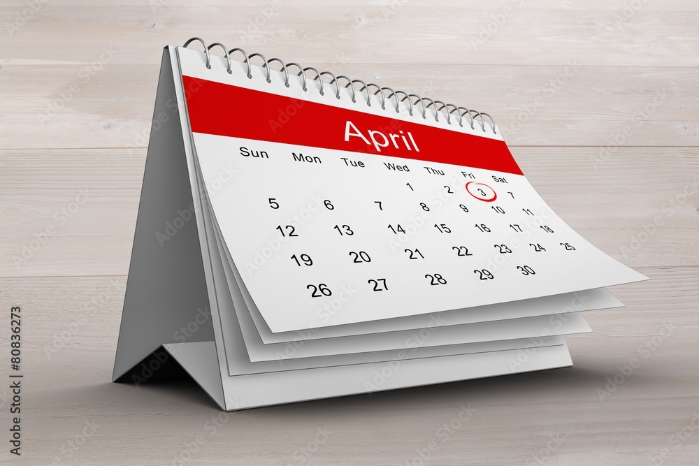 Poster composite image of april calendar