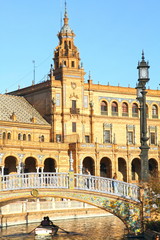 Spain, Andalucia, Seville, Plaza de Espana