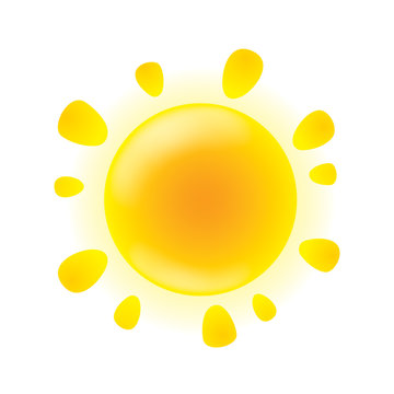 recommend clip art: Summer sun on white background