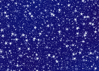 many flying stars on a sky backgrounds