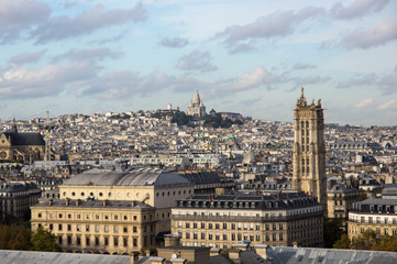 Fototapeta premium Paris, lit with the evening sun