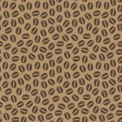 coffee beans seamless pattern