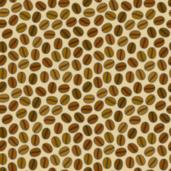 coffee beans seamless pattern