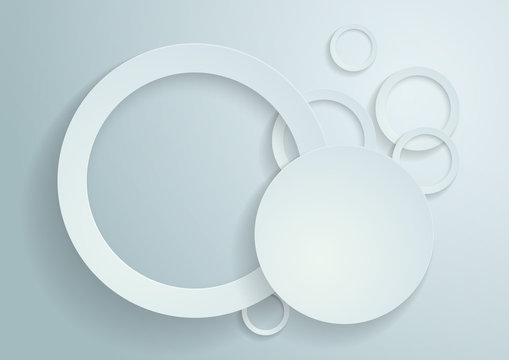 White Circles Vector Background