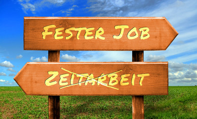Strassenschild 33 - Fester Job