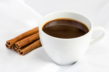 cup coffee with cinnamon