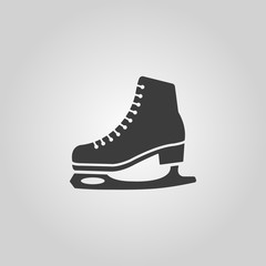 The skates icon. Figure Skates symbol. Flat