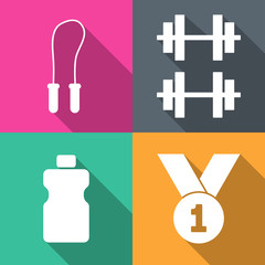 Obraz premium Four sports icons vector graphics