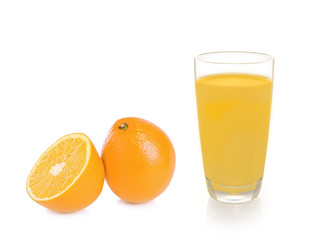 Group of oranges isolated on white background