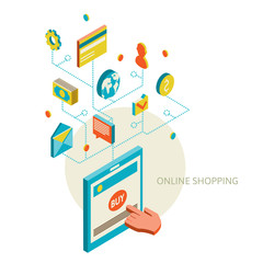 Icons for mobile marketing and online shopping