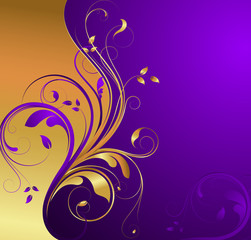 Swirl Floral Holiday Background