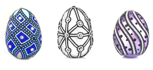 Easter eggs isolated on white