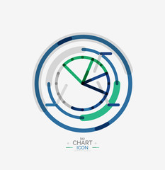 Line graph, chart icon