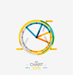 Line graph, chart icon