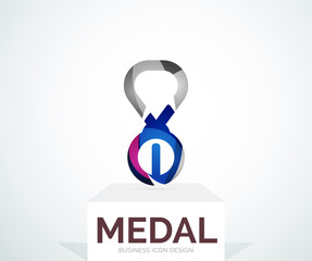 Abstract colorful logo design medal