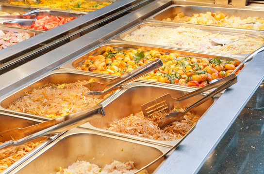 Buffet gastronomico al ristorante cinese