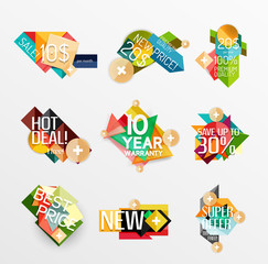 Set of labels, stickers, banners, badges and elements for sale