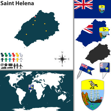 Map of Saint Helena Island