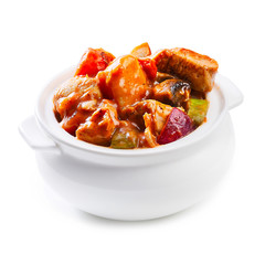 Ragout in a pot