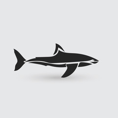 Obraz premium Stylized shark. Vector illustration. Art concept.