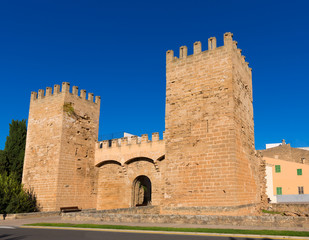 Alcudia Porta de Mallorca in Old town at Majorca