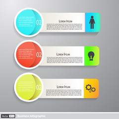 Infographics stickers. Modern creative business banners. 