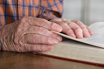 Old male hands