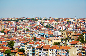 Fototapeta na wymiar The residental neighborhoods of houses in the Besiktas region, I