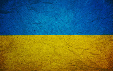 Grunge flag of Ukraine