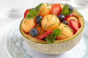 Fruit salad with melon