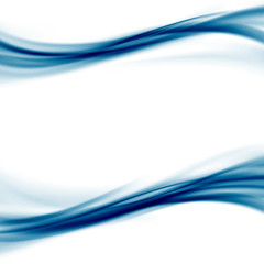 Abstract blue transparent wave modern divider