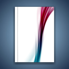 Abstract wave business folder cover concept layout
