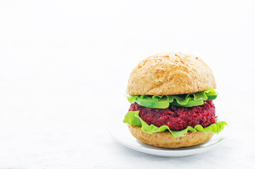 Quinoa, beet and chickpea burgers