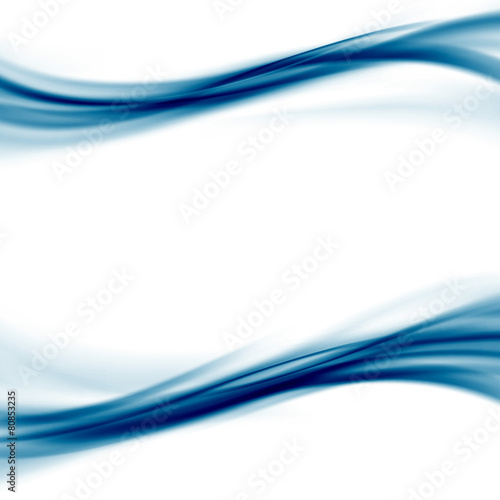 "Abstract blue transparent wave modern divider" Stock image and royalty