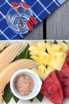 Closeup colorful Thai fresh fruit